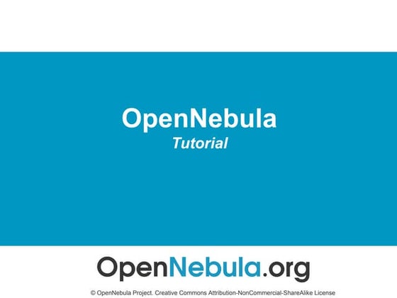 OpenNebula 4.14 Hands-on Tutorial