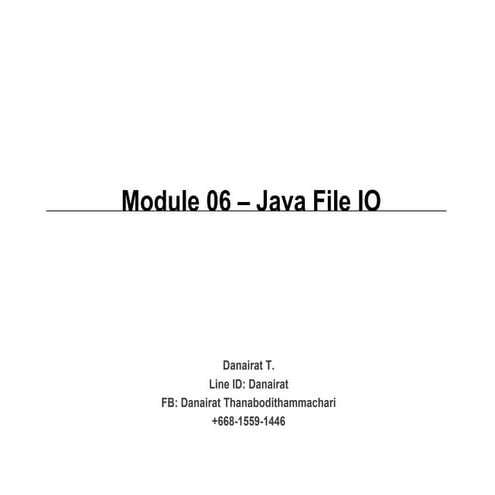 Java Programming - 06 java file io