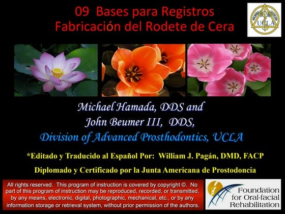 09.  base de registro y fabricacion del rodete de cera