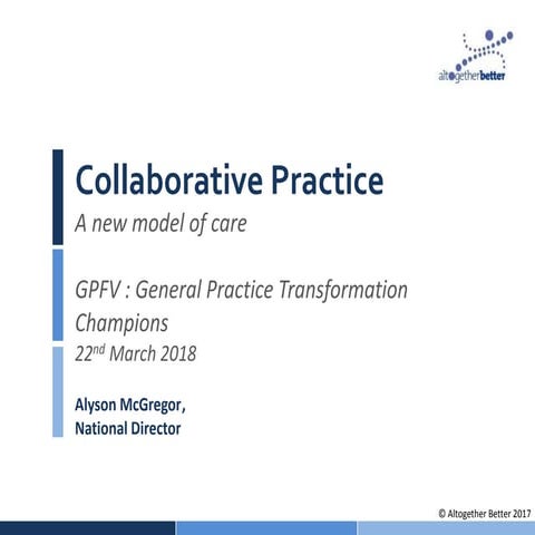 General Practice Transformation Champions: Collaborative Practice