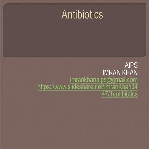 1.ANTIBIOTICS 
