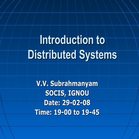 Distributed Systems