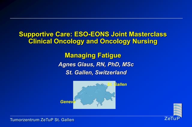 MCO 2011 - Slide 10 - A. Glaus - Fatigue management