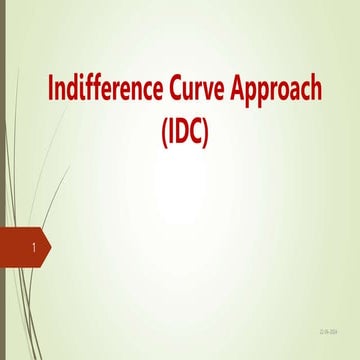 Indifference curve approach mba central university b