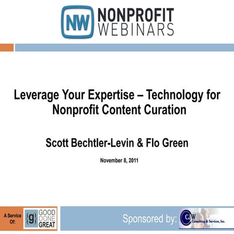 Leverage Your Expertise – Technology for Nonprofit Content Curation