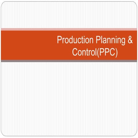 production planning and control