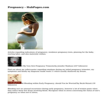 Pregnancy - HubPages.com