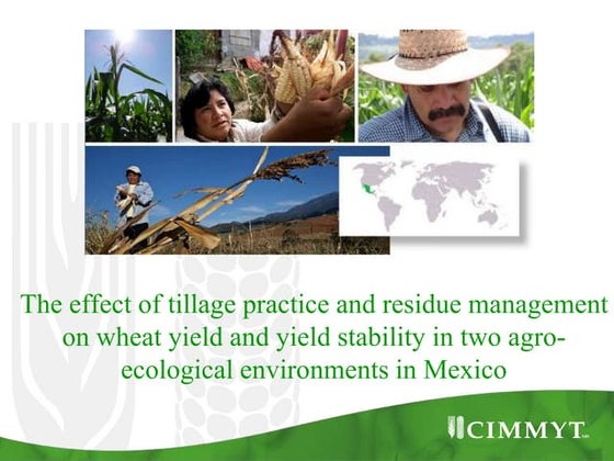 The effect of tillage practice and residue management on wheat yield and yiel...