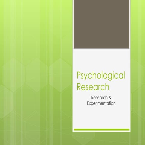2. psychological research