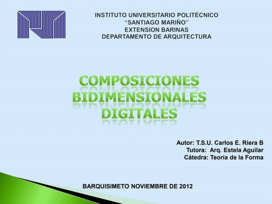 2. Carlos Riera. Composiciones Bidimensionales. Formato Normal.