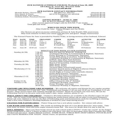 20090628 Announcements