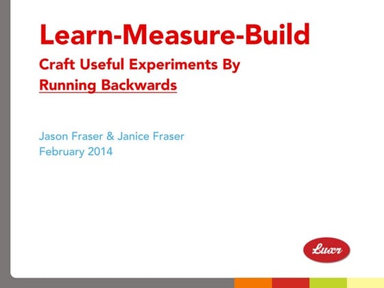 March 2014 Experiments for Recruit