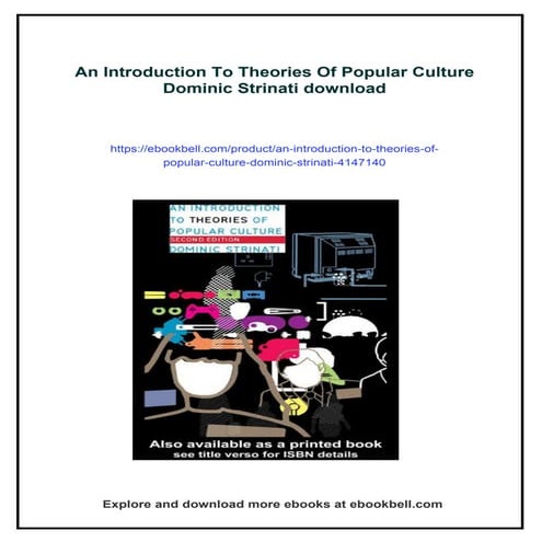 An Introduction To Theories Of Popular Culture Dominic Strinati