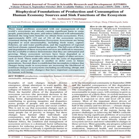 Biophysical Foundations of Production and Consumption of Human Economy Source...