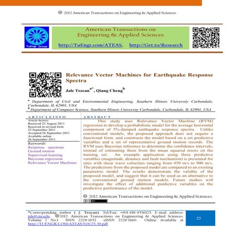 Relevance Vector Machines for Earthquake Response Spectra 