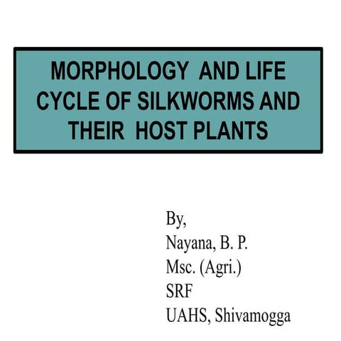 2 (a) chapter  morphology  and life cycle of silkworms species  and their hos...