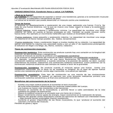 Materiales para la segunda evaluación. Educación Física