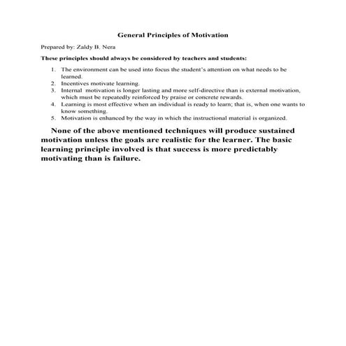 3. general principles of motivation   zaldy nera