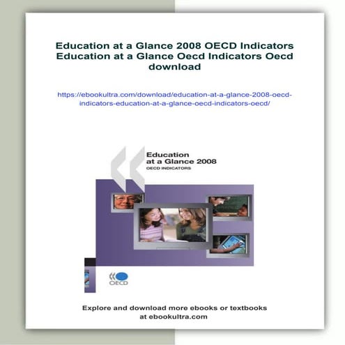 Education at a Glance 2008 OECD Indicators Education at a Glance Oecd Indicat...