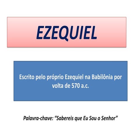 32. O Profeta Ezequiel