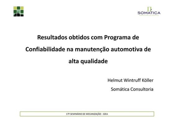 Confiabilidade na manutenção automotiva