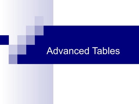 4.1 advanced tables
