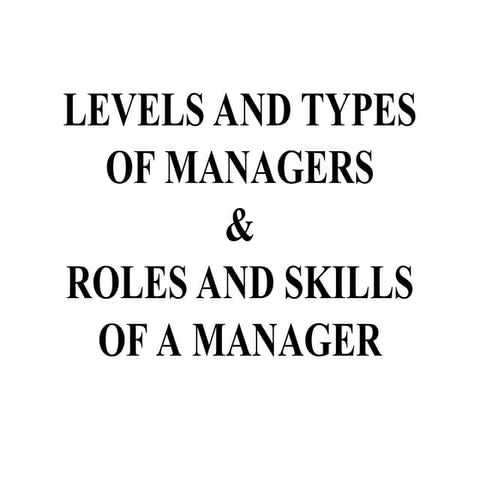 4. 5. LEVELS TYPES SKILLS.ppt introduction to management