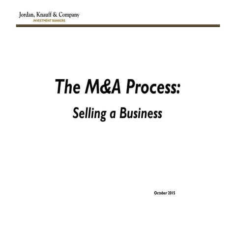 M&A Process Oct 2015