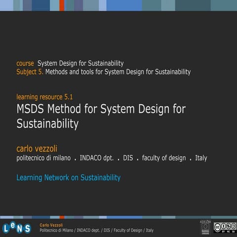 5.1 method for system design for sustainability vezzoli 09-10 (33)