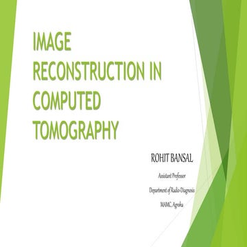 5-IMAGE RECONSTRUCTION in CT Scan-Rohit.pptx