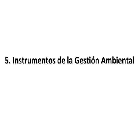 5. instrumentos de la gestión ambiental