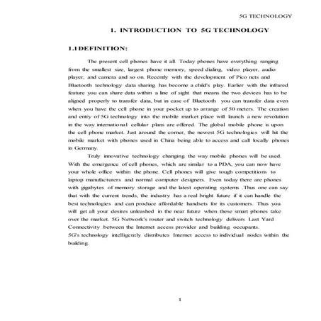 5G technology documentation