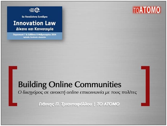 Building Online Communities
