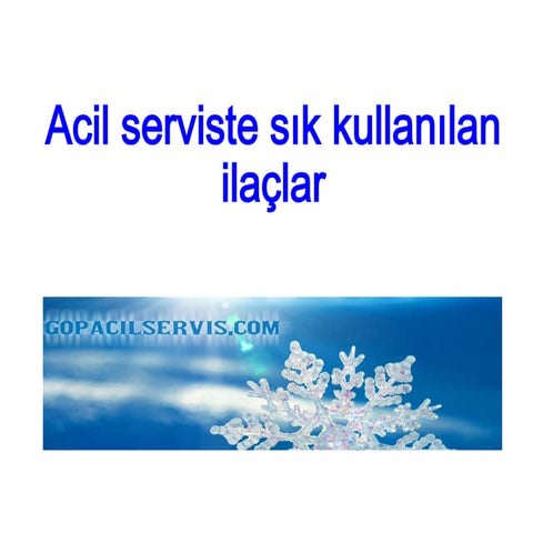 Acil İlaclar