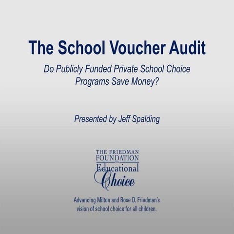 The School Voucher Audit