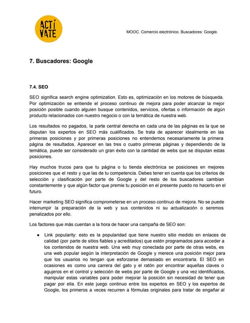 7.4 SEO