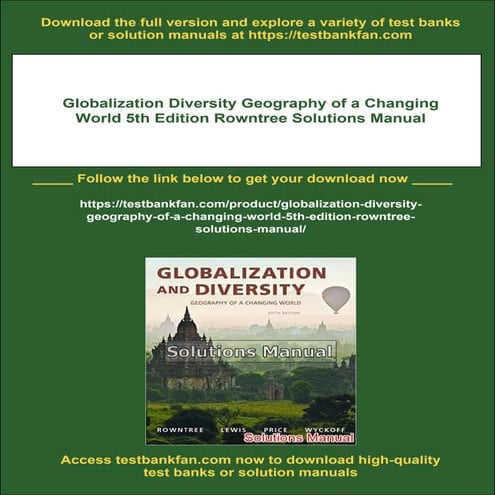 Globalization Diversity Geography of a Changing World 5th Edition Rowntree So...