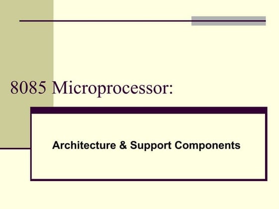 8085 Architecture & Memory Interfacing1