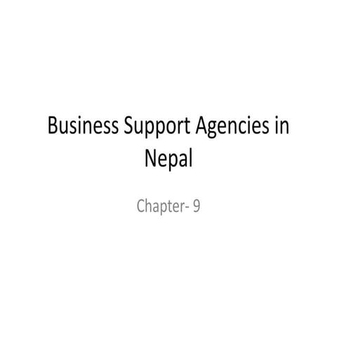 Business support agencies