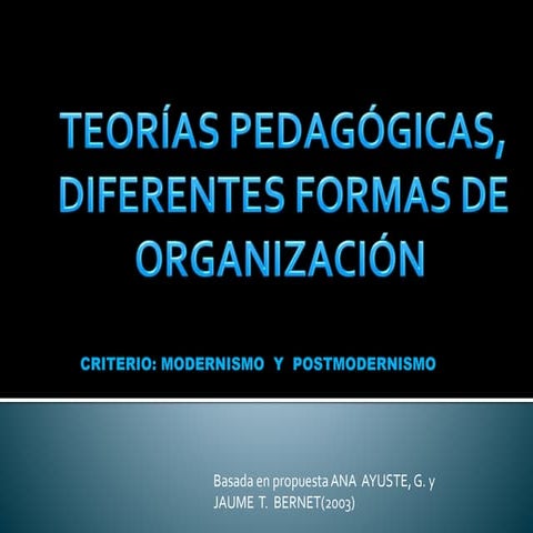 AYUSTE - TRILLA  diapos pedagogía y modernidad