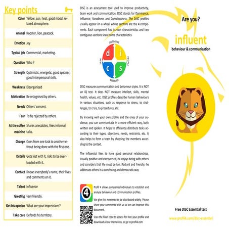 Memento DISC Influent (English)