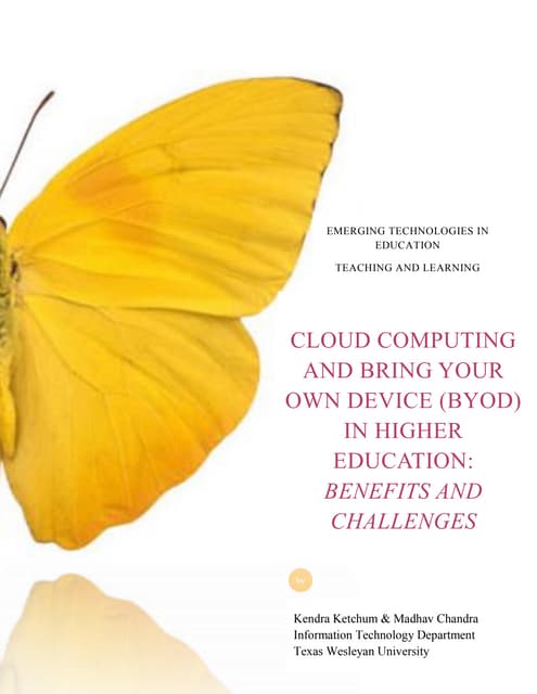EMERGING TECHNOLOGIES IN EDUCATION 