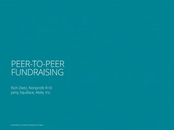 Abila Peer-to-peer fundraising