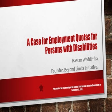 A case for employment quotas for persons with disabilities