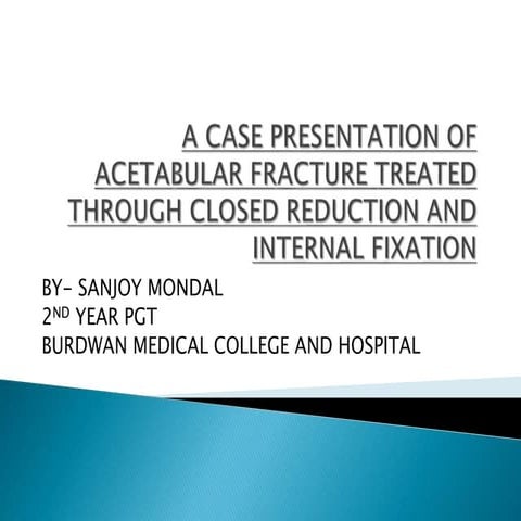 A case presentation of acetabular fracture treated through crif