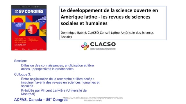 Le développement de la science ouverte en Amérique latine - les revues de sci...