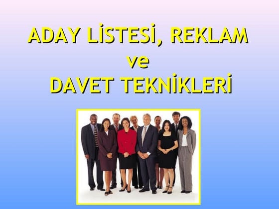 Aday Listesi Reklam ve Davet