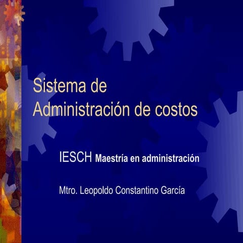 Administración de costos