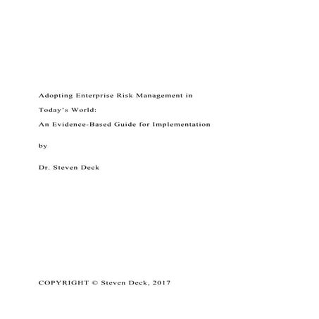 Adopting Enterprise Risk Management inToday’s Wo.docx