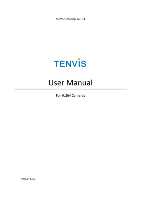 Tenvis IPROBOT 3 English User Manual